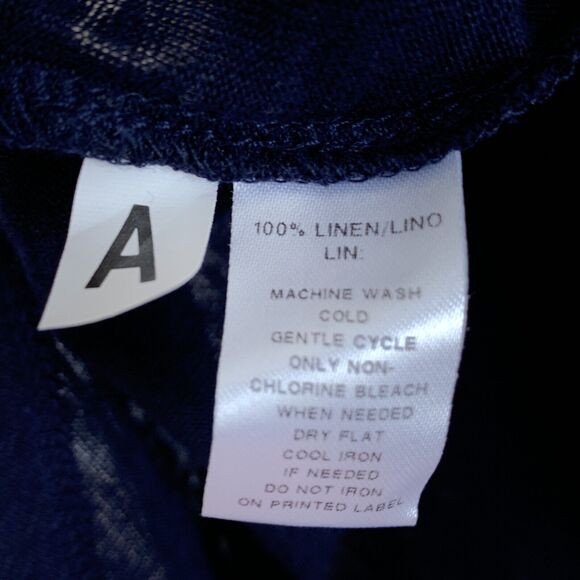 LOFT Linen Tank Top Blue V Neck High Low Curved Hem Basic Casual Womens XXS - Picture 7 of 8